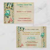 Zuni Butterfly 2 Folk Art NATIVE VENDOR TATTOO Visitenkarte (Vorne/Hinten)