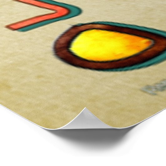 Zuni Butterfly 2 Folklore Kunst Poster (Ecke)