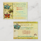 Zuni Butterfly Folk Art CRAFTS HANDMADE HANDEL Visitenkarte (Vorne/Hinten)