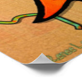 Zuni Butterfly Folk Kunst Poster (Ecke)