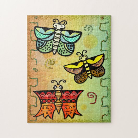 Zuni Butterfly Folk Kunst Puzzle (Vertikal)
