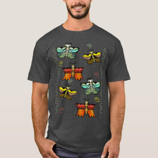 Zuni Butterfly Folk Kunst T-Shirt
