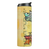 Zuni Butterfly Folk Kunst Thermosbecher (Nach links gedreht)