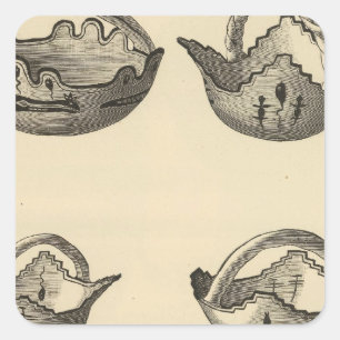 Zuni Grale Quadratischer Aufkleber