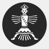 zuni knien runder aufkleber (Vorderseite)