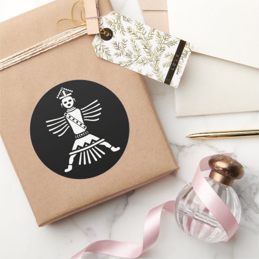 zuni knien runder aufkleber (Schenken)