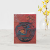 Zuni Soul-Glas Notecard Karte (Gelbe Blume)