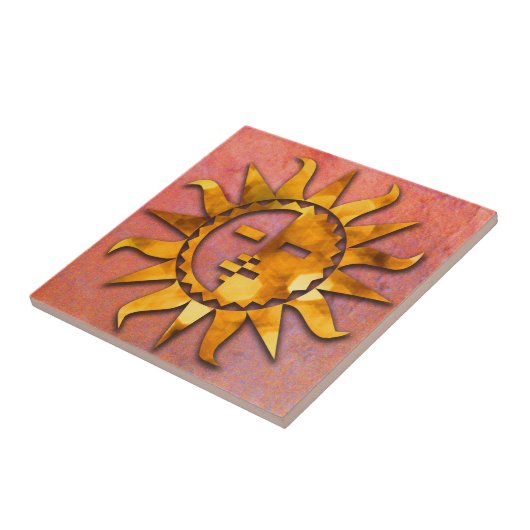 Zuni Sun auf Granatapfel Fliese (Seite)