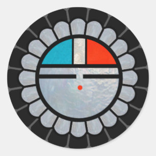 Zuni Sun stellen gegenüber Runder Aufkleber