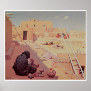 Zuni Tonwaren Maker, 1907 Poster