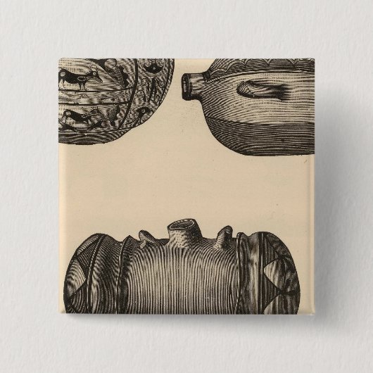 Zuni-Töpferei Button (Vorderseite)