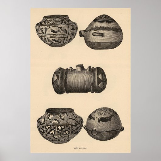 Zuni Töpferei Poster (Vorne)