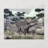 Zuniceratops dinosaur - 3D rendern Postkarte (Vorderseite)