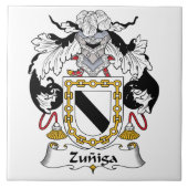 Zuniga Familienwappen Fliese (Vorderseite)