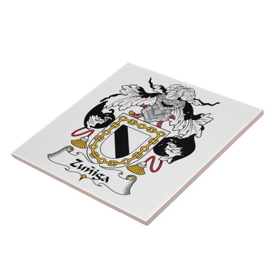 Zuniga Familienwappen Fliese (Seite)