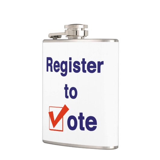 Zur Abstimmung 2024 registrieren Flachmann (Links)