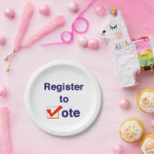 Zur Abstimmung 2026 registrieren Pappteller (Party)