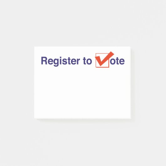 Zur Abstimmung 2026 registrieren Post-it Klebezettel (Vorderseite)