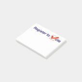 Zur Abstimmung 2026 registrieren Post-it Klebezettel (angewinkelt)