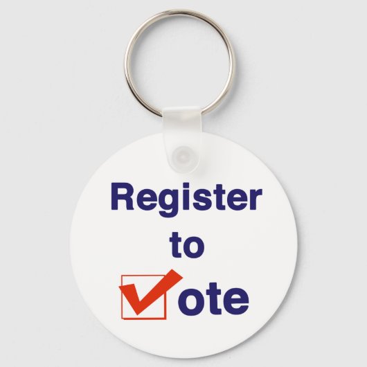 Zur Abstimmung 2026 registrieren Schlüsselanhänger (Vorderseite)