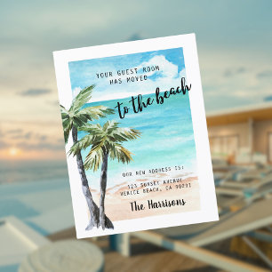 Zur Ankündigung zur Bewegung des Strandes überführ Postkarte