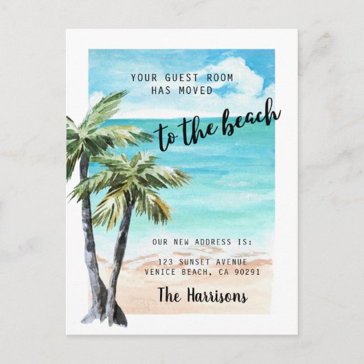 Zur Ankündigung zur Bewegung des Strandes überführ Postkarte (Vorderseite)