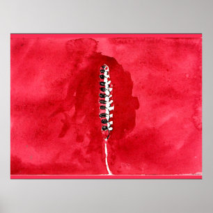 Zur Ansicht von Blume und Bäumen, Getreide Poster