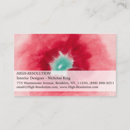 Zur Aussicht auf Blume und Bäume, 1920 von Hilma Visitenkarte (Rückseite)