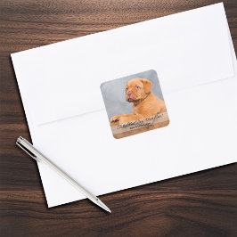 Zur besten Hunde-Mama je benutzerdefiniertes Foto  Quadratischer Aufkleber