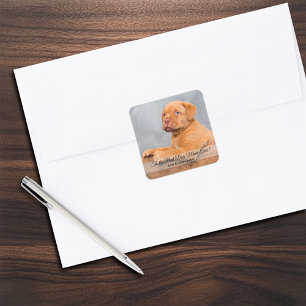 Zur besten Hunde-Mama je benutzerdefiniertes Foto  Quadratischer Aufkleber