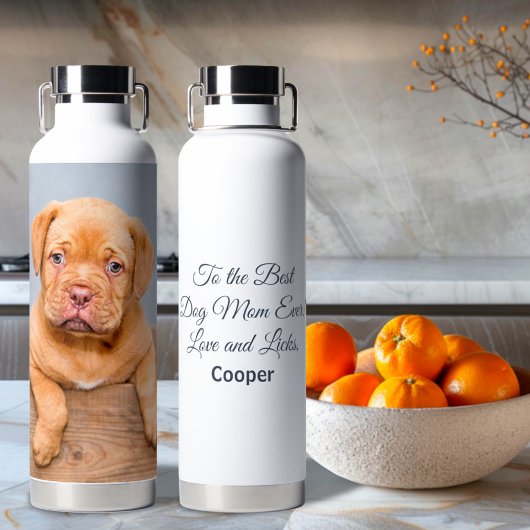 Zur besten Hunde-Mama je benutzerdefiniertes Foto  Trinkflasche