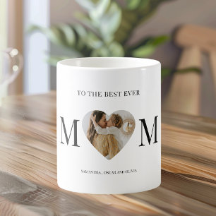 Zur besten Mama Foto Herzstück Tasse - Personalisi