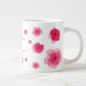 zur besten Schwester je rosa Blüte Jumbo-Tasse (Rechts)