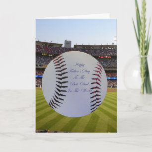 Zur besten Vater Baseball Vatertagskarte Karte