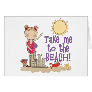 Zur Blankarte am Strand (Mädchen)