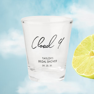 Zur Cloud 9 Brautparty Minimalistische Gunst Schnapsglas