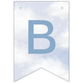 Zur Cloud 9 Dusty Blue Dreamy Sky Wimpelkette (Zweite Fahne)