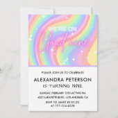 Zur Cloud 9 Geburtstag Einladung Magisch Pink (Vorderseite)