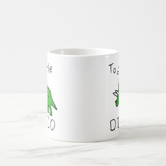 Zur Disco (Einhorn-ReitTriceratops) Kaffeetasse (Mittel)