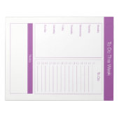 Zur Durchführung dieser Woche - Wochenplaner - Lil Notizblock (Vorderseite)