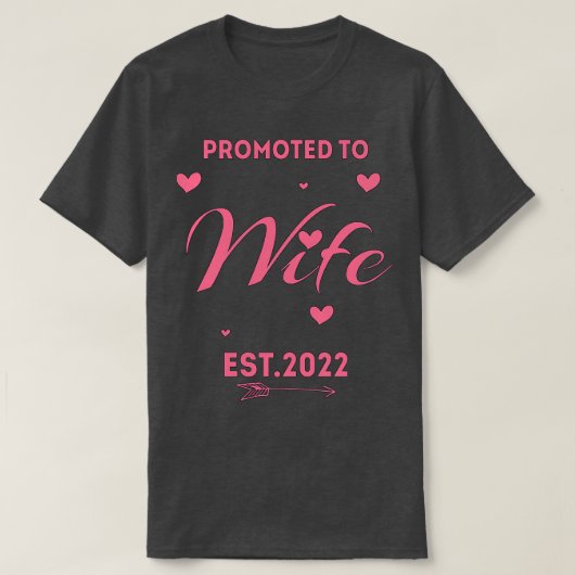 ZUR EHEFRAU 2022 GEPRÜFT, PINK BRIDE GIFT FUNNY FR T-Shirt (Design vorne)