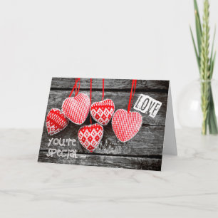 Zur Ehefrau am Valentinstag. Kunstharz Feiertagskarte