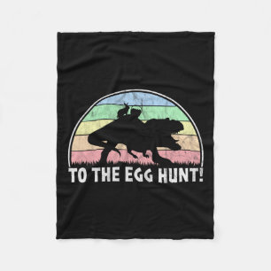 Zur Ei-Jagd - T-rex Bunny Dinosaur Ostern Fleecedecke