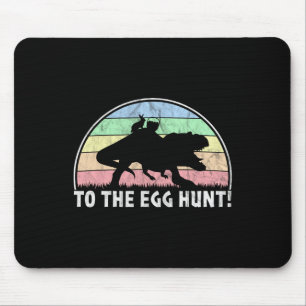 Zur Ei-Jagd - T-rex Bunny Dinosaur Ostern Mousepad