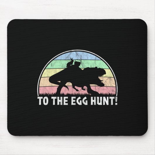 Zur Ei-Jagd - T-rex Bunny Dinosaur Ostern Mousepad (Vorne)
