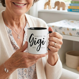 Zur eleganten Gigi EST-Jahr-Schrift befördert Tasse