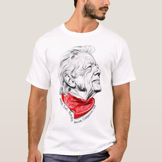 Zur Erinnerung an den humanitären Präsidenten Jimm T-Shirt (Vorderseite)
