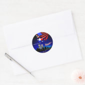 Zur Erinnerung an den Sturz am 11. September Runder Aufkleber (Umschlag)