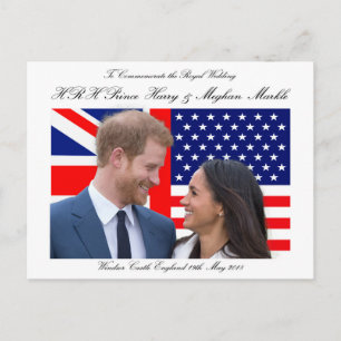 Zur Erinnerung an die königliche Hochzeit Harry un Postkarte