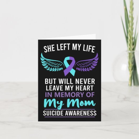 Zur Erinnerung an die Mama Suizidbewusstsein Karte (Vorderseite)
